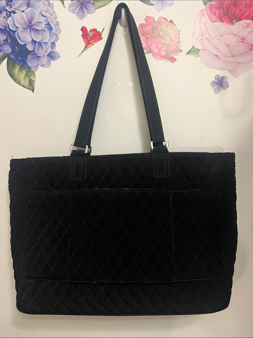 Vera Bradley Black Quilted Tote Bag